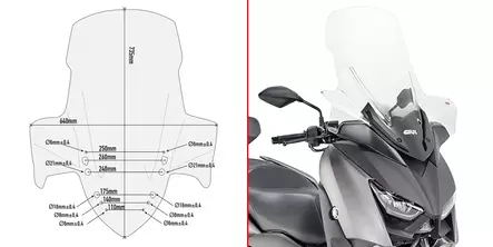 GIVI SPOILER YAM. X-MAX 300 (2017) - Duell MP varaosat ja tarvikkeet - 100288 - 1