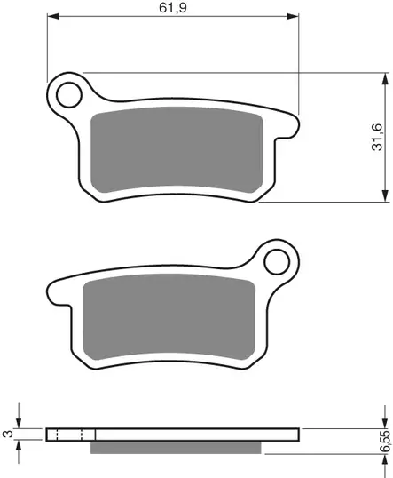 GOLDFREN Jarrupalat 185 Ceramic Carbon AD - Duell MP varaosat ja tarvikkeet - 68418 - 1