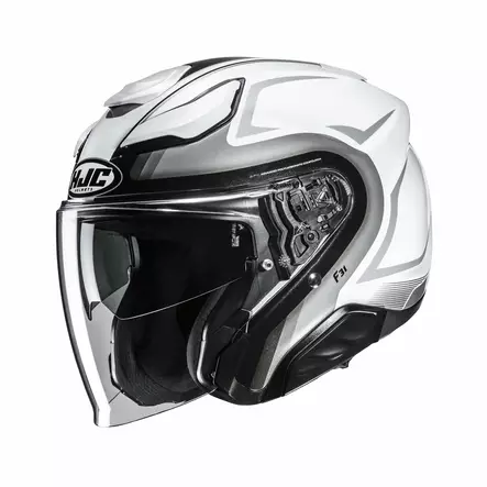 HJC Kypärä F31 Bask Valkoinen/Harmaa MC10, M - Duell ajovarusteet - 55218 - 1