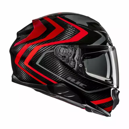 HJC Kypärä F71 Carbon Nevio Musta/Punainen MC1 L - Duell ajovarusteet - 56708 - 1