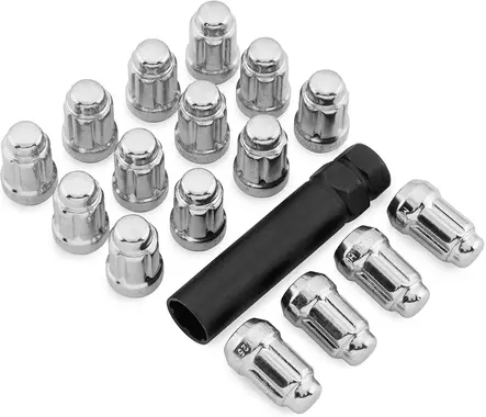 ITP Pyöränmutterisarja 12 x 1.25mm 60° kartio kromi sis.avain 16 kpl - Duell ATV varaosat ja tarvikkeet - 29028 - 1