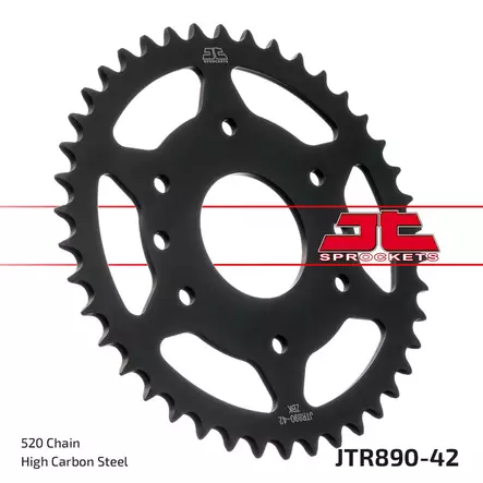JT Takaratas ZBK - Musta Zinc JTR890.42ZBK - Duell MP varaosat ja tarvikkeet - 117428 - 1