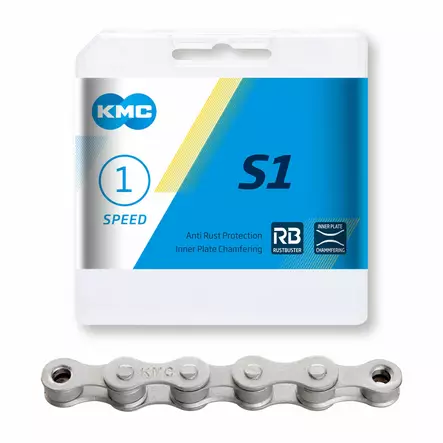 Ketju 1-v KMC S1 RB 1/2 x 1/8" 112L - Duell polkupyörien varaosat ja tarvikkeet - 8118 - 1