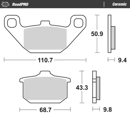 Moto-Master Jarrupalat RoadPRO Ceramic - Duell MP varaosat ja tarvikkeet - 120998 - 1