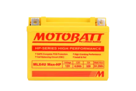 Motobatt Litium akku MLX4U Max-HP - Duell muut varaosat ja tarvikkeet - 131568 - 1