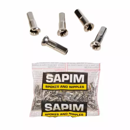 Nippeli SAPIM 2 X 12mm 100 kpl kirkas - Duell polkupyörien varaosat ja tarvikkeet - 7128 - 1