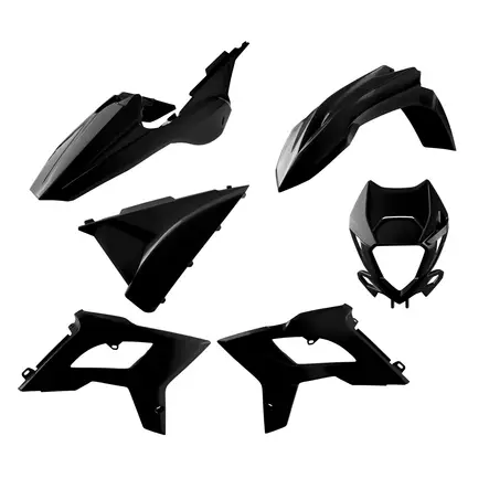 Polisport Plastic Kit Restyling BETA RR 2T/4T (18-19) BLACK (1) - Duell MP varaosat ja tarvikkeet - 129328 - 1