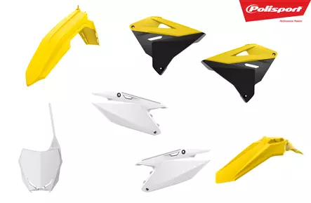 Polisport plastic kit Suzuki RM125/250 (01-08) Restyling 19 style OEM (1) - Duell MP varaosat ja tarvikkeet - 129458 - 1