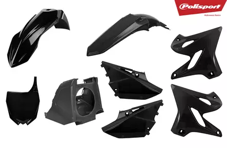 Polisport plastic kit YZ125/250 02-21 Musta (1) - Duell MP varaosat ja tarvikkeet - 129528 - 1