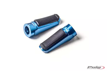 Puig Footpegs Racing+Rubber Rig/Left C/Blue - Duell MP varaosat ja tarvikkeet - 91658 - 1