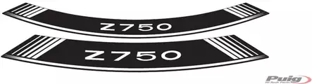 Puig Kit 8 Rim Strips Z750 C/White - Duell MP varaosat ja tarvikkeet - 92858 - 1
