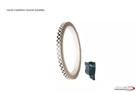 Puig Rim Strip 6 Meters+Aplicator C/Checkered Flag - Duell MP varaosat ja tarvikkeet - 93268 - 1