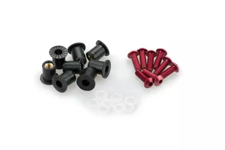 Puig Screw Kit whit silentblocks C/Red - Duell MP varaosat ja tarvikkeet - 99538 - 1