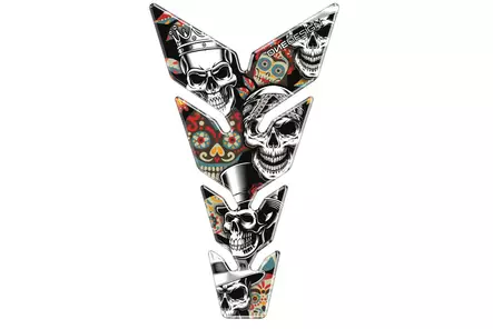 Puig Tank Pad Skull Party C/Black - Duell MP varaosat ja tarvikkeet - 98278 - 1