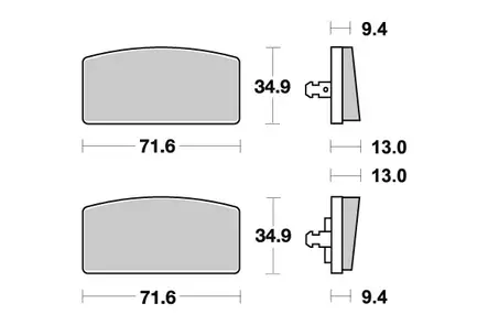 Sbs Jarrupalat Ceramic - Duell MP varaosat ja tarvikkeet - 123448 - 1