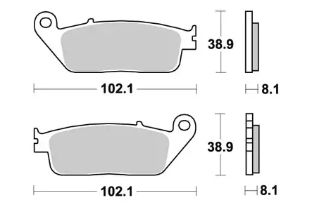 Sbs Jarrupalat Sintered - Duell MP varaosat ja tarvikkeet - 124028 - 1
