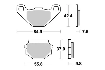 Sbs Jarrupalat Sintered Offroad - Duell MP varaosat ja tarvikkeet - 123958 - 1