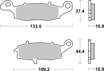 Sbs Jarrupalat Sintered Taakse - Duell MP varaosat ja tarvikkeet - 122588 - 1