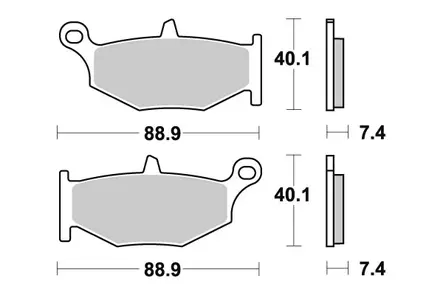 Sbs Jarrupalat Sintered Taakse - Duell MP varaosat ja tarvikkeet - 123758 - 1
