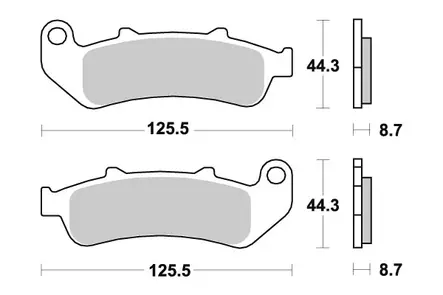Sbs Jarrupalat Sintered Taakse - Duell MP varaosat ja tarvikkeet - 124058 - 1