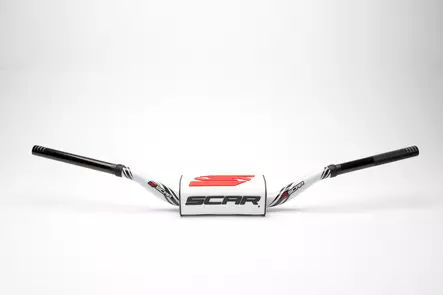 Scar Handlebar O² COLOR Ø28,6 (1 1/8”) - HIGH - WHITE Bar - WHITE Bar pad - Duell MP varaosat ja tarvikkeet - 75398 - 1