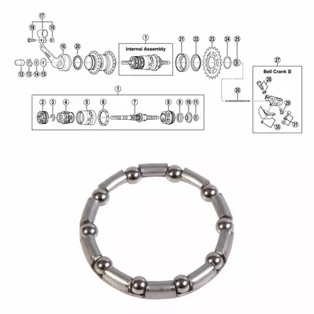 SHIMANO 3-v (SG-3C40) kuulakehä K - Duell polkupyörien varaosat ja tarvikkeet - 52658 - 1
