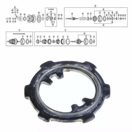 SHIMANO NEXUS 7-V (SG-7C22/25/26/30) ohjainlaatta + tiiviste - Duell polkupyörien varaosat ja tarvikkeet - 52848 - 1