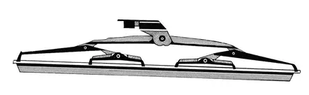 SS windshield blade w. silicone flap 405 mm - Duell venetarvikkeet - 6488 - 1