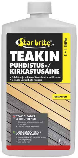 Star brite One Step Teak Cleaner & Bright Puhd./kirk. 1L - Duell venetarvikkeet - 132378 - 1
