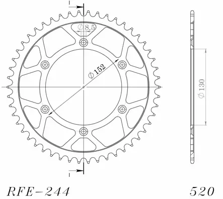 Supersprox / JT Teräs takaratas 8.48 - Duell MP varaosat ja tarvikkeet - 119518 - 1
