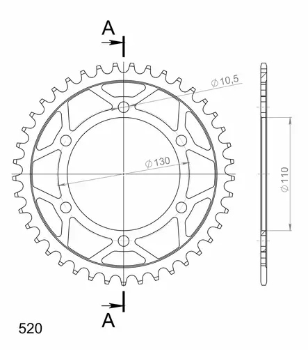 Supersprox Teräs takaratas 486.45 - Duell MP varaosat ja tarvikkeet - 119188 - 1