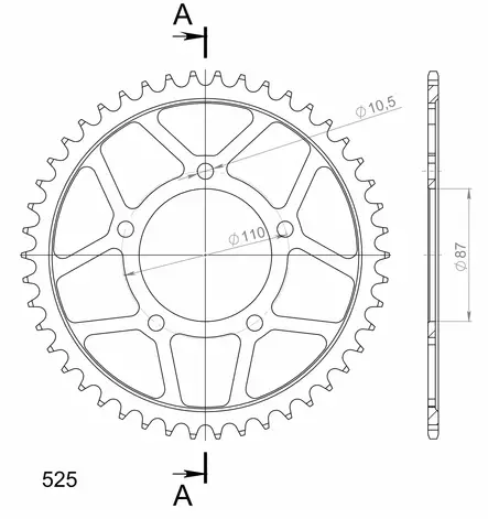 Supersprox Teräs takaratas 807.48 - Duell MP varaosat ja tarvikkeet - 119608 - 1
