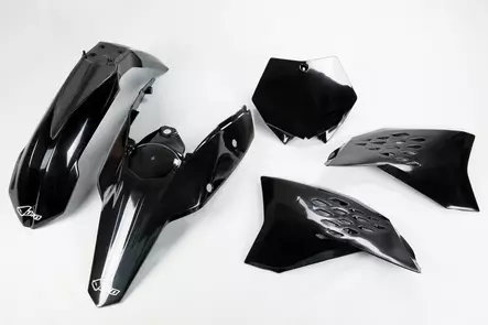 UFO Muovisarja 4-osainen Musta KTM SX/SXF125-525 07-08 - Duell MP varaosat ja tarvikkeet - 47318 - 1