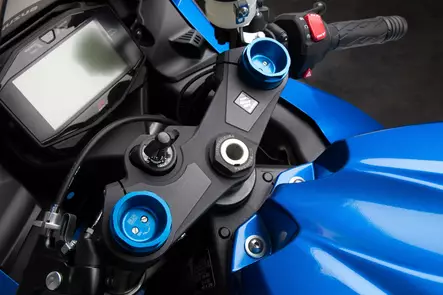 Yoshimura Suzuki Gsx-R1000 2009-20 Blue Fork Tube Extender Caps - Duell MP varaosat ja tarvikkeet - 113068 - 1