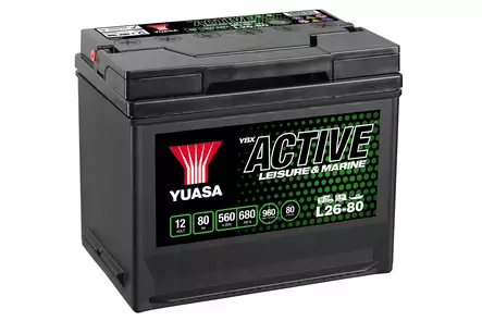 Yuasa L26-80 Active Leisure Battery 12V 80Ah 560A Huom.Rullakkorahti (18) - Duell muut varaosat ja tarvikkeet - 131158 - 1