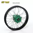 Haan wheel KX450 19-.. 17-3,50 GREEN HUB/BLACK RIM - Duell MP varaosat ja tarvikkeet - 63598 - 1