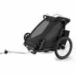 Lastenkuljetusperäkärry THULE Chariot Sport 2 single musta - Duell polkupyörien varaosat ja tarvikkeet - 139218 - 1