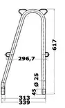 Osculati keulakaide 617mm - Duell venetarvikkeet - 5428 - 1