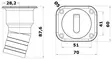 Osculati square kansiruuvike RST WASTE 38mm - Duell venetarvikkeet - 5268 - 1