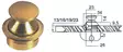 Polished brass knob 23 mm - Duell venetarvikkeet - 5348 - 1