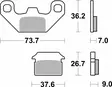 Sbs Jarrupalat Ceramic - Duell MP varaosat ja tarvikkeet - 123198 - 1