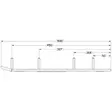 Sno-X Ripper Four Ohjausrauta pari 4" Kovametalli - Duell MK varaosat ja tarvikkeet - 22758 - 1