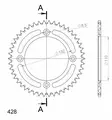 Supersprox Alu Takaratas KTM 85SX / Husqv. 85TC Oranssi 46 - Duell MP varaosat ja tarvikkeet - 118598 - 1