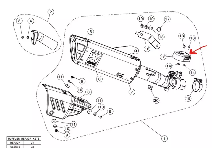 Akrapovic Exup valve cover CA YZF-R6 2017-2020 - Duell MP varaosat ja tarvikkeet - 67939 - 1
