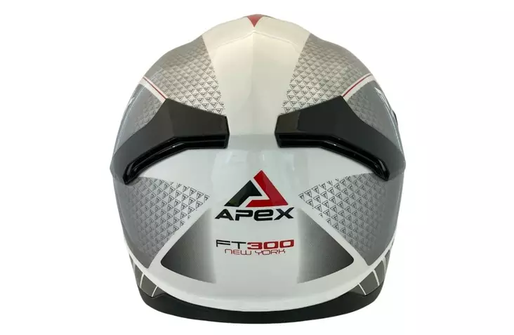 APEX Kypärä FT300 New York valkoinen/harmaa/punainen L - Duell ajovarusteet - 32869 - 1