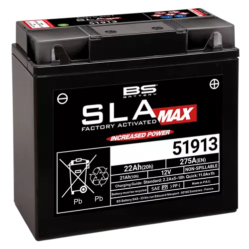 BS Battery 51913 (FA) SLA MAX - Sealed & Activated - Duell muut varaosat ja tarvikkeet - 131499 - 1