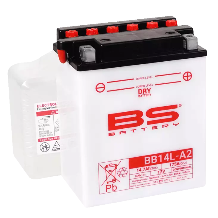 BS Battery BB14L-A2 (cp) Conventional Dry charged - Duell muut varaosat ja tarvikkeet - 131979 - 1
