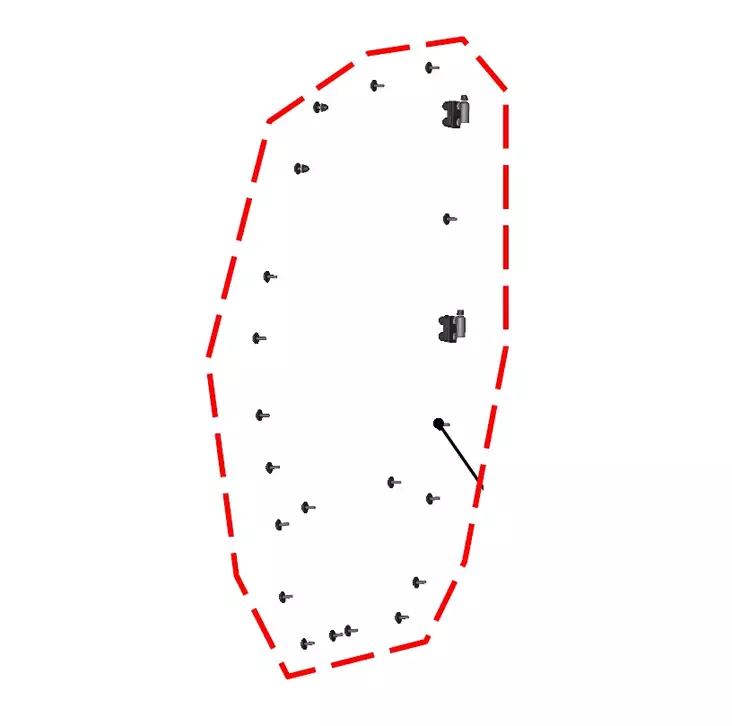 DFK Oikea Ovi Sarana- ja kiinnikesarja CFMoto Zforce 550/800 - Duell ATV varaosat ja tarvikkeet - 29829 - 1