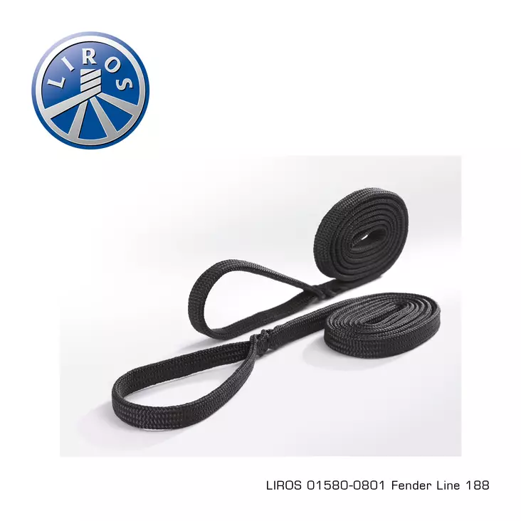 Fender line black 8mm x 2m spliced eye - Duell venetarvikkeet - 66909 - 1