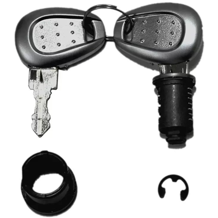Givi lukkosarja sis. 2 lukkopesää + 4 avainta (väri hopea) - Duell MP varaosat ja tarvikkeet - 101399 - 1